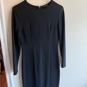 J. Crew Classic Black Long Sleeve Dress